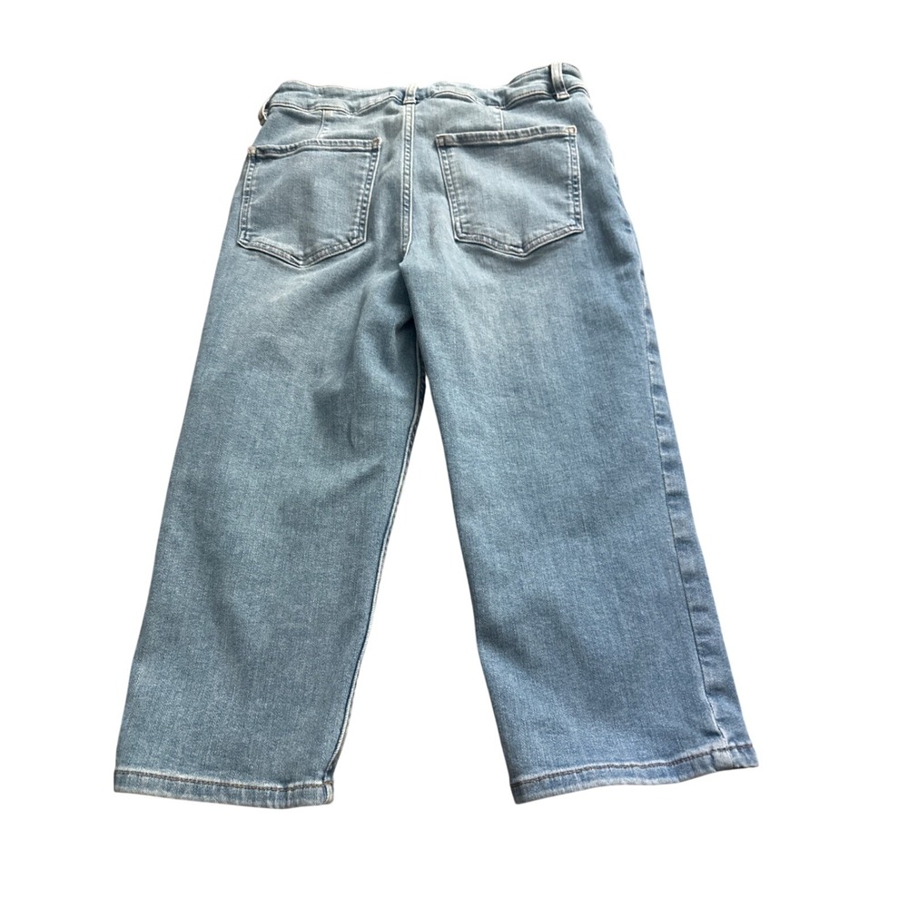 We The Free Free People Light Wash Wide Leg Cropped Seamed Jeans Blue Size 29 - Picture 4 of 4